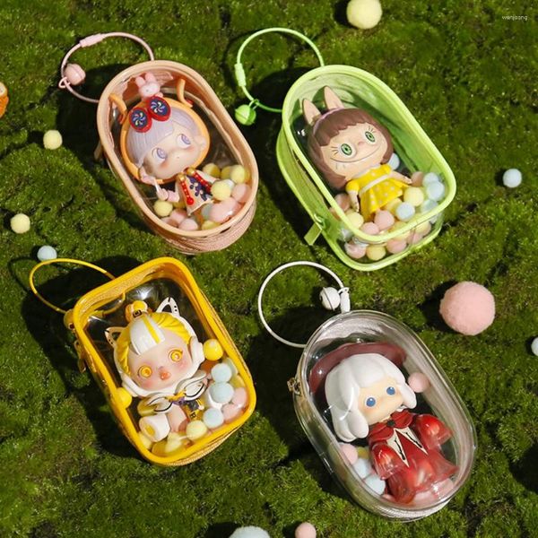 Aufbewahrungstaschen verdicken PVC transparente Puppenbeutel Schlüsselbeutel im Freien Mystery Plüsch Dussfeste Displayboxen Schmuck Organizer