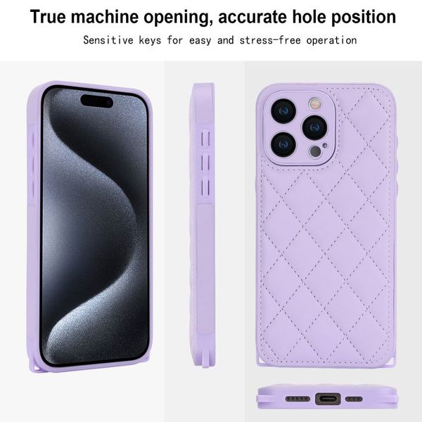 Moda iPhone Kılıf Strap Telefon Kılıf Çantası Lüks Deri Asma Halat Kontrolü Yüksek Kalite İPhone için uygun 15 14 11 13 Pro Max X XR XS MAX 12