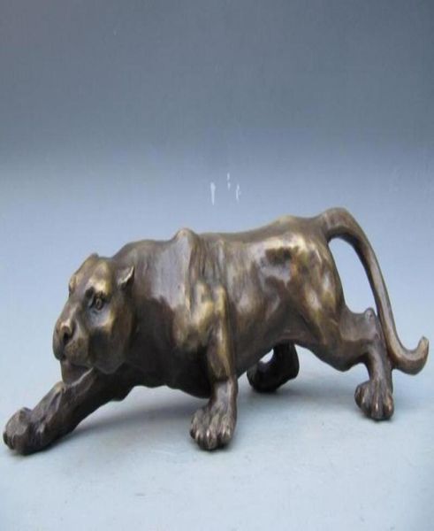 Art -Deco -Skulptur Jaguar Panther Leopard Tierbronze Statue6687349