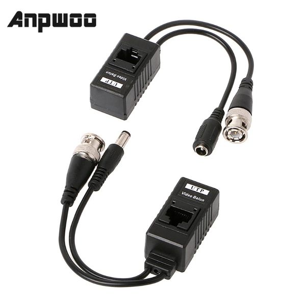 ANPWOO 1 ПАРА BNC TO RJ45 Пассивное видео мощность + Audio Balun Persosiver для камеры видеонаблюдения