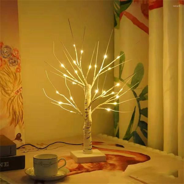 Decorazione per feste 60 cm Decorazione pasquale LAMPAGGIO LED BIRCH TREE CALDO BIANCO MASSICA CABELLA SIMULAZIONE LATERNA