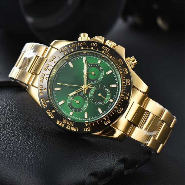 Relógios relógios AAA 2024 Mens Hot Selling Mens Steel Band New Color Labour Watch Watch Quartz Multi Function Watch 34em