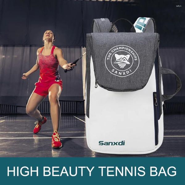 Lo zaino contiene 3 racchette Raquete Bag Waterproof Squash Racquet Padel per tennis/Pickleball/Badminton/Squash Sports