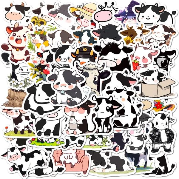 10/30/50pcs Cute Vaca PVC Adesivo estético DIY Scrapping Scrapbooking Scrapbooking de artigos de papelaria coreano Supplies para crianças