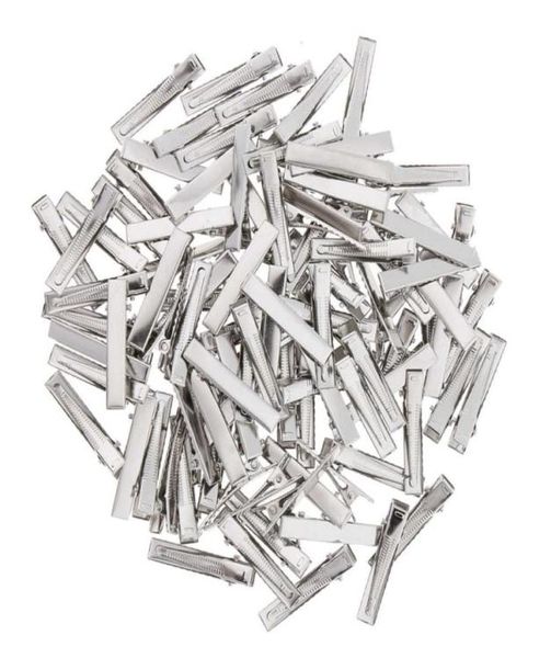 50100pcs Diy Silver Color Metal Girls Clipe de cabelo Odile Aligator Conces