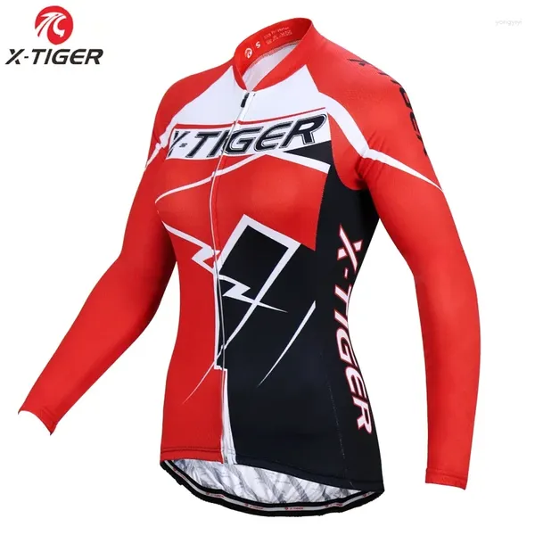 Yarış ceketleri X-Tiger Pro Women Bisiklet Jersey Sonbahar Giyim Dağ Bisiklet Giysileri Bisiklet Giyim Ropa Ciclismo