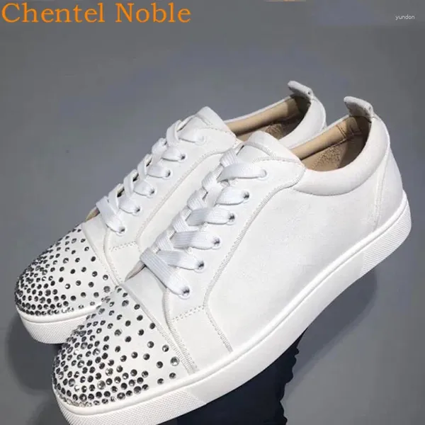 Fitness Shoes Estes Chentel Noble Men reúne Cristal Casual Party de alta qualidade Sneakers de fundo fora do tamanho grande