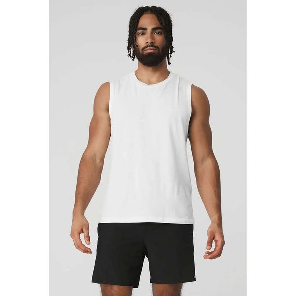Männer Weste Sommer Tops Al Sweat Absorption Running Basishemd Yoga Männer ärmellose Baumwollweichsport -Weste Running Training