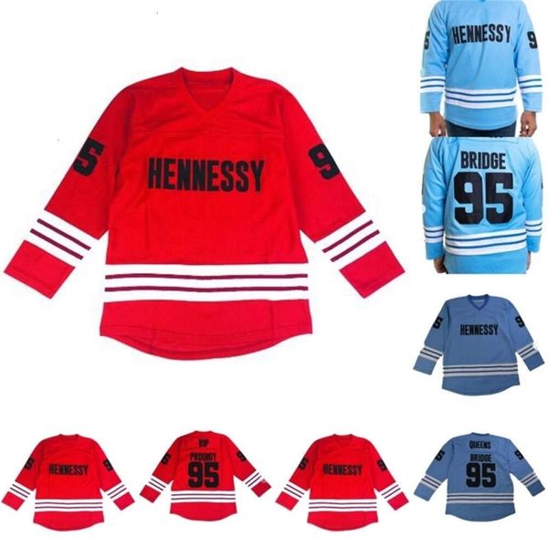 KOB MOBB Deep Prodigy Jersey 95 Queens Brineg RIP Prodigy 100% cucitura cucitura da donna hockey jersey jersey blu rosso s-5xl