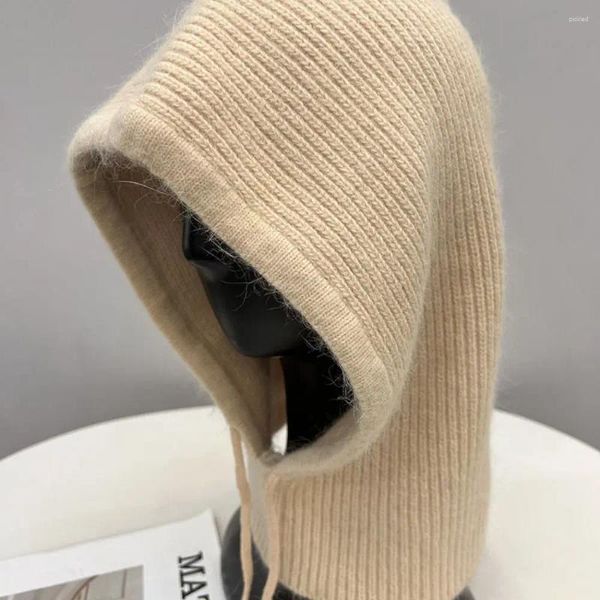 Beretti inverno pelliccia inverno morbida balaclava da festa da festa cappello da donna berretto da scozzino da sci.