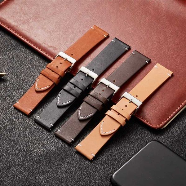 Watch Bands Calfskin Bands cinghie di rilascio rapido 16mm 18mm 20mm 22mm 24mm Accessori Smart Band ES H240504