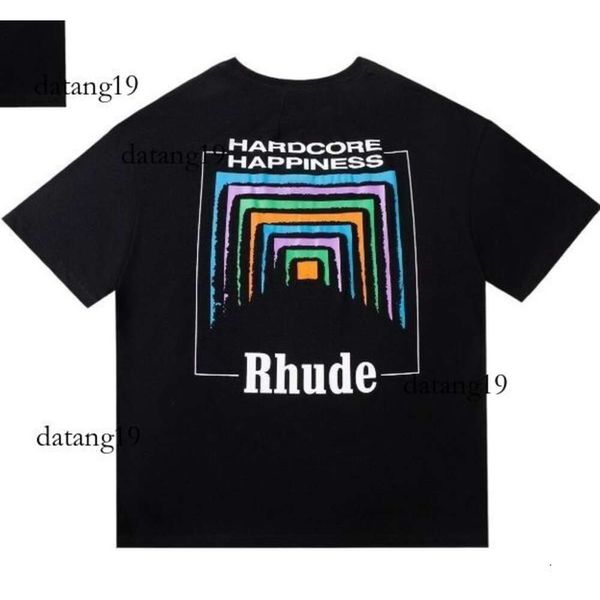 RHUDE RHUDE MENS CAMISRA DE LUMANTO DE MODA DE MODA DE MODADO RHUDE TRIMEIRA MAN T CHISTES MULHERES Skate Skate Skate Manga curta T-shirt Luxury Rhude Shirt Brand Men's Men's T-shirts 2460