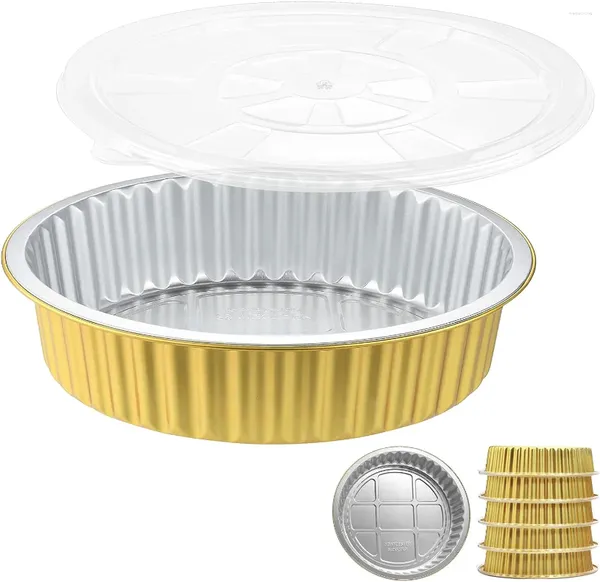 Retire os recipientes com folhas resistentes folhas de tampas de encaixe (5 pacotes) 2x mais grossas latas reutilizáveis de forno de grade do forno Microwavable MultipuSt Pan Pote