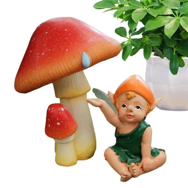 Decorazioni da giardino pianta di decorazioni per funghi pianta di decorazioni per piccole statue da esterno forniture selvagge ornamenti di figurali paesaggistica per