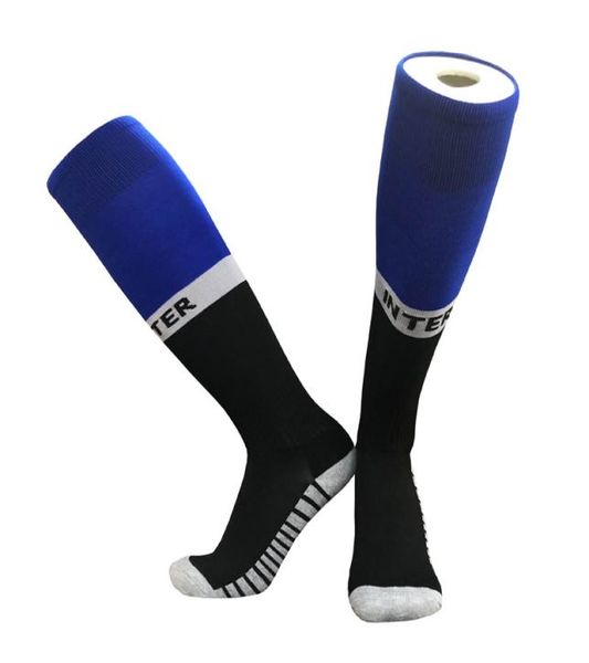 Sportfußball Socken Knie High Professional Inter Team Football Sock Soccer atmungsaktives Training für Erwachsene und Kinder9734772