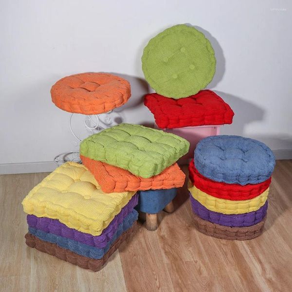 Travesseiro 1pc colorido redondo/quadrado engross pérola algodão veludo sofá inserções de assento suprimento de escritório doméstico