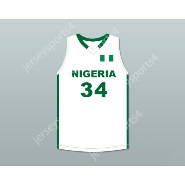 GIANNIS Custom Giannis Antetokounmpo 34 Nigeria Basketball Jersey Top Top S-6xl