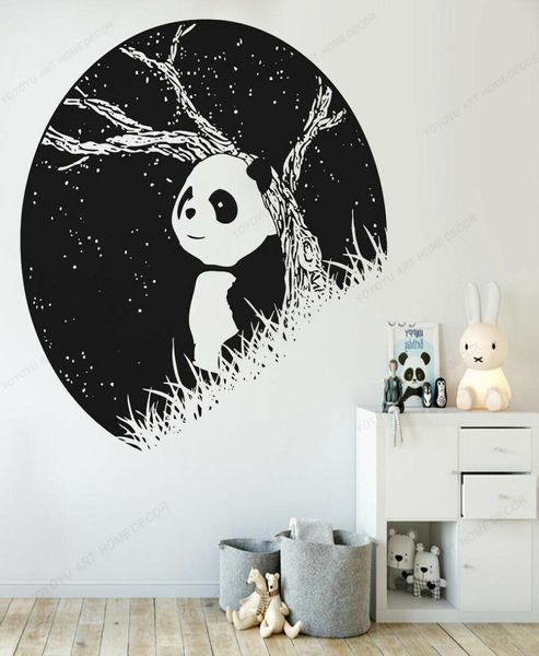 Çıkarılabilir Yıldızlı Gökyüzü Panda Duvar Sticker Sanat Ev Dekoru Viny Çıkarılabilir Duvar Çıkartma Oturma Odası Duvar Mural6270487