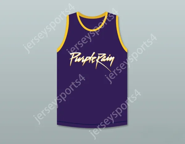 Custom Nay MENS GIOVANI/BAMBINI Prince Purple Rain Basketball Jersey Top Top S-6xl