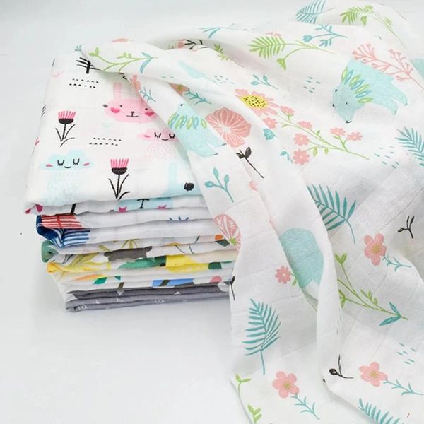 Cobertores 1pc Muslin Cotton Baby Swaddles