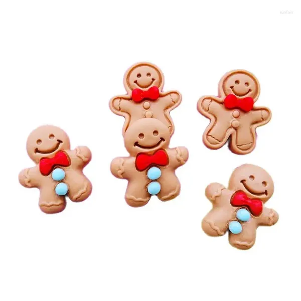 Dekorative Figuren 10 Stück Kawaii Cartoon Biscuits Harz Serie Handwerk flach bodened konvexes Sammelalbum DIY -Verzierung Accessoires C14