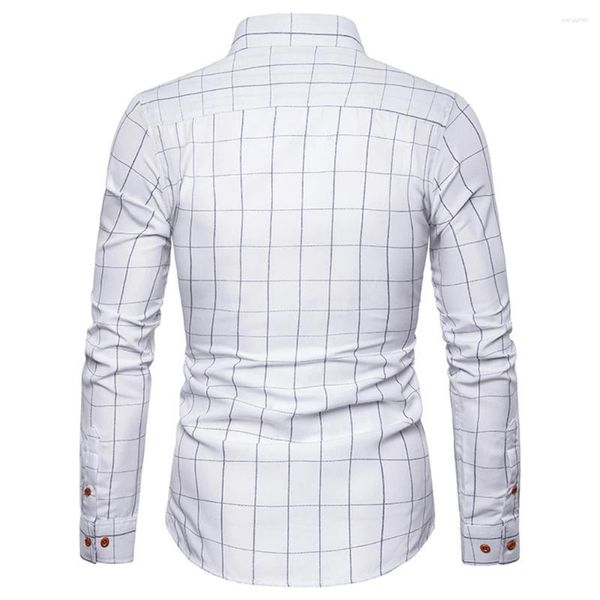 Мужские рубашки модные модные клетки для блузки на пуговицах блузки к пуговицам