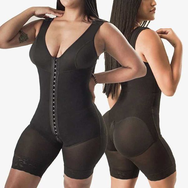 Taille Tummy Shaper Hohe Kompression Ganzkörperform hakted Frontschließform Einstellbarer BH Gewichtsverlust Anzug Bbl Postoperative Operation 26 Q240430