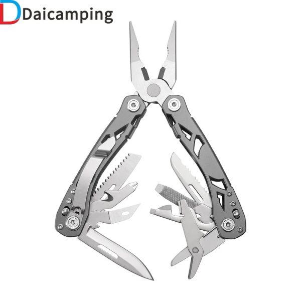 Badminton Daicamping DL11 Faca dobrável Casa Home Ferramenta Multipulada Multier Multitools Combinação Cramp Multifuncional Multitools alicates