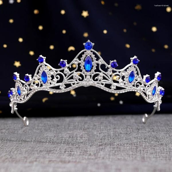 Haarclips Stilvolle Brautkronenprinzessin Tiara Kristall Barock Festzug Kronen King Kopfschmuck Hochzeit Luxuszubehör