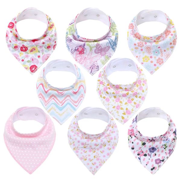 NETTING CIVARUA CRIANÇAS BEBES BIBS 8 PACOS BIBS BANDANA BANDANA BIBS UNISSISEX FELIZAÇÃO BIM