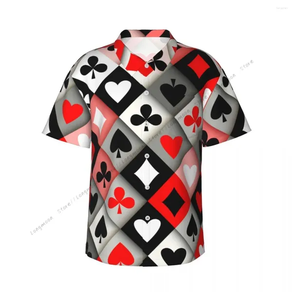 Camicie casual camicie per camicia da poker da poker modelli a maniche corte top estate.