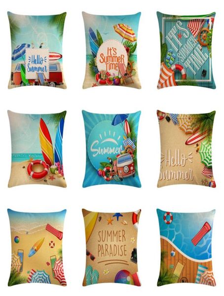 Cuscinetto cuscino estivo da sole spiaggia abbraccio cuscino cover di divano letto per la casa decorazione 45x45cm7893077