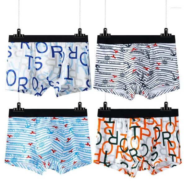 Underpants 4pcs/Los Herren Baumwolle Unterwäsche Mode u-Bag Boxer Winter atmungsaktiv