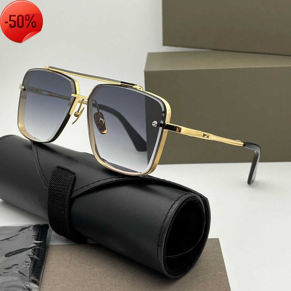 m sei occhiali da sole per uomini e donne estate in stile classico anti-ultravioletto piastra retrò quadrata a cornice full glasses glasses casual box 5nrx