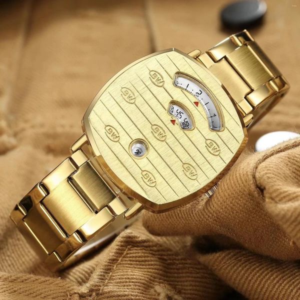 Orologi da polso all'ingrosso di orologio in lega di moda di buona qualità Gold semplicità oem maschi unica in acciaio inossidabile quarzo inossidabile impermeabile