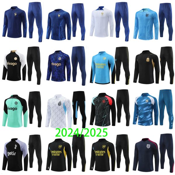 2023 2024 2025 Englands Männer Fußball Tracksuit Soccer Training Anzug Jacke Set 22 23 24 25 Kinder Herren -Trikots Tracks -Einrichtungen Jogging Sets Survetement Foot Chandal Tutaw