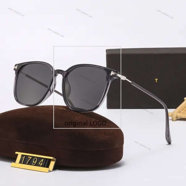 Designer Fashion Tom Fords Occhiali da sole da viaggio Travel Metal Telaio Occhiali da sole per le lenti in vetro temperato da uomo e donne Occhiali da sole fotografici quadrati con scatola 3841