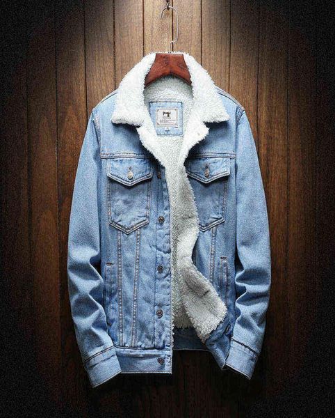 Männer Winter Jean Jackets Oberbekleidung warme Denim -Schichten Neue Männer große Wolle Liner Dicker Winter Denim Jacken plus Größe XS6XL Y213385414