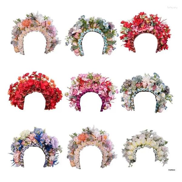 Клипы для волос с двусторонней тканью цветочной аксессуаров цветочной зажимы для женщин для женщин