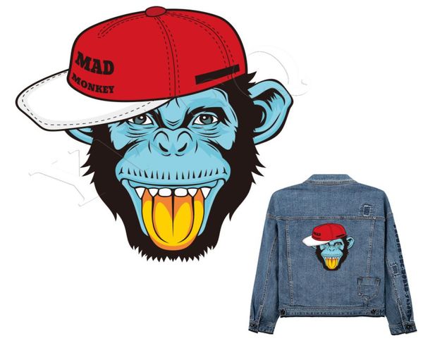 Adesivos de roupas Mad Monkey Ironon Patches Calor Press