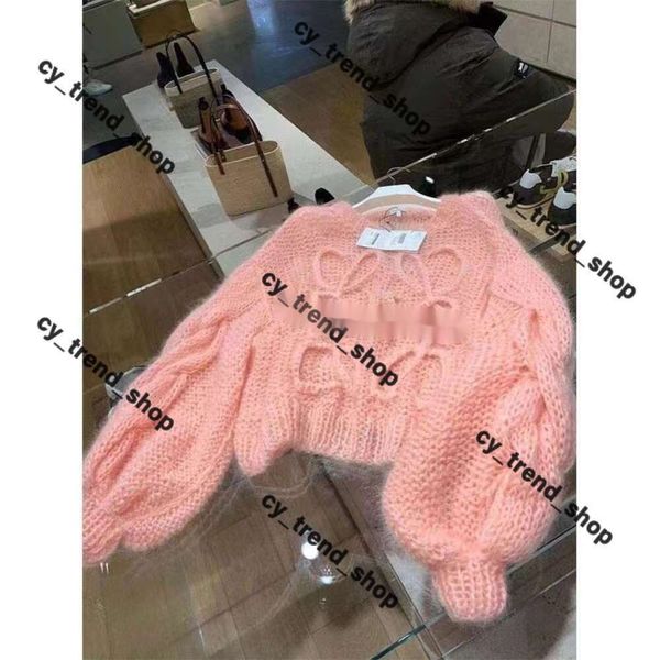 Loewew ceket loeweee üst loewesweater tasarımcı sweater büyük boylu örme gökkuşağı loe sweater kadınlar kontrast kazak kazak gündelik gevşek jumper y2k 437