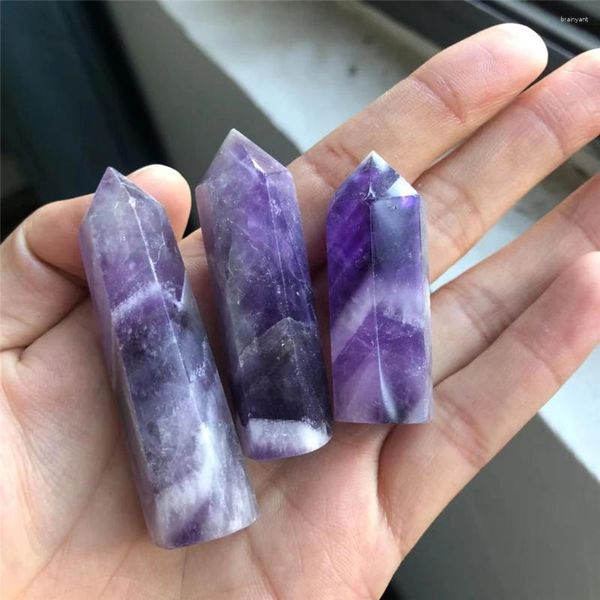 Dekorative Figuren 1pc Natural Dream Amethyst Crystal Rock Mineral Probe Point Quarz Zauberstab Home Decor Reiki Heilung Energie Stein