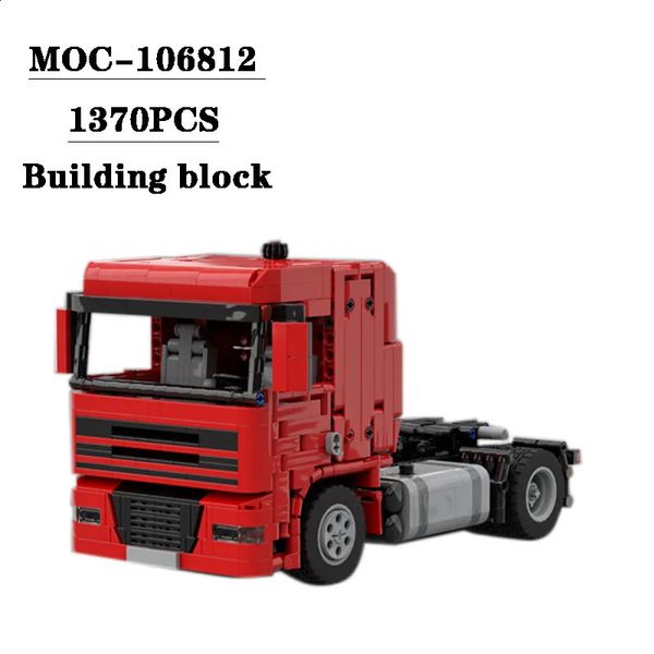 MOC-106812 Assemblaggio anteriore del rimorchio per camion Modello 1370ps per adulti e bambini Puzzle Education Birthday Christmas Toy Gift Decoration 240428