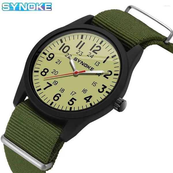 Нарученные часы Snyoke Men Quartz Watch Fashion Simple Business Nylon для студенческих брачных часов спортивные не механические