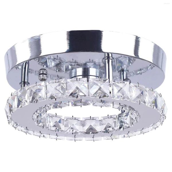 Luzes de teto Modern Flush Mount Light Crystal Candelier