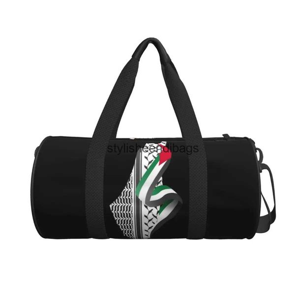 Duffel Bags Bolsa de viagem Palestina Keffiyeh Ginástica Oclamar Bolsa de treinamento grande fitness vintage H240504