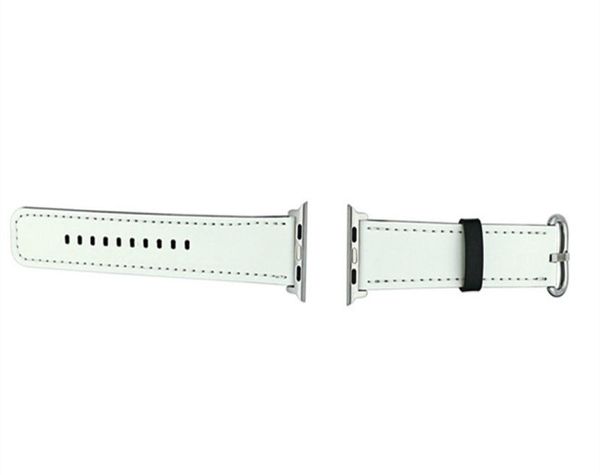 Сублимация PU Watch Band Theat Transfer Printing Blank Bristech Band Band 4 размеры White Watch Bess A078976759