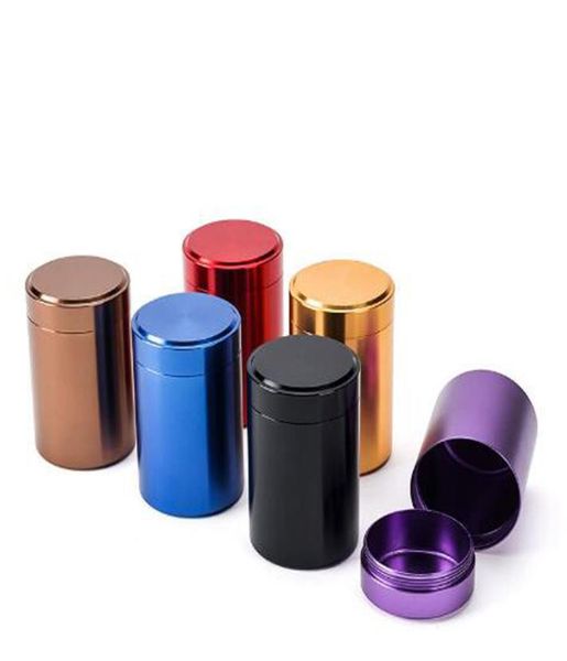 6 cores lindas caixas de lata de chá de jarra de alumínio 45x70mm pequenos cilindros latas seladas
