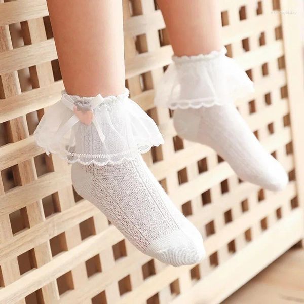 Donne calzini simpatici ragazze in pizzo bow baby calzino mini per bambini 1-3 anni decorazione per abiti da moda per bambini