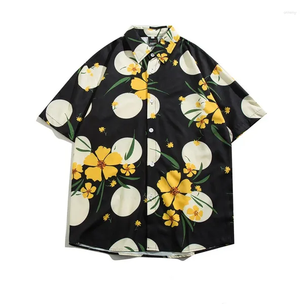 Erkekler Sıradan Gömlekler Erkek Tasarımcı Giysileri Çiçek 3D Baskı Büyük Boy Yaz 2024 Seyahat Hawaii Beach Hawaiian Harajuku Bluz Camisa